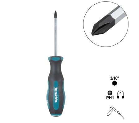 DESTORNILLADOR PHILIPS PH1X 100MM C/IMAN MAKITA 