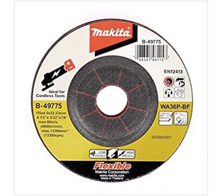 DISCO DE DESBASTE FLEXIBLE INOX/METAL MAKITA 115X4,0X22,2