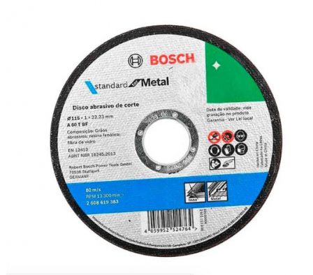 DISCO DE CORTE STANDARD BOSCH 115X1,0MM